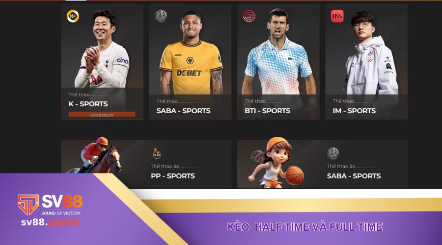 Kèo Half Time và Full Time