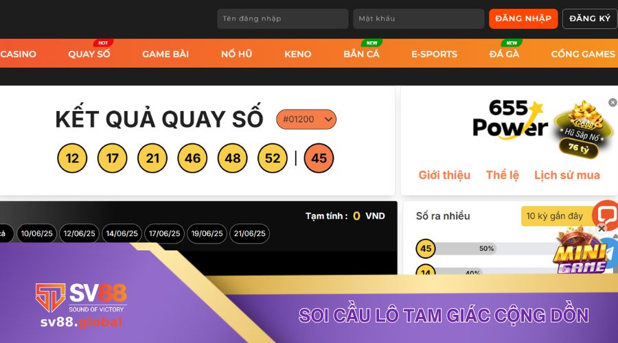 Soi cầu lô tam giác theo nguyên tắc cộng dồn