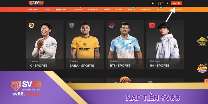 Nạp tiền SV88