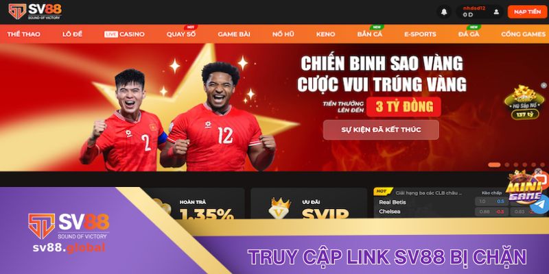 Truy cập link SV88 bị chặn